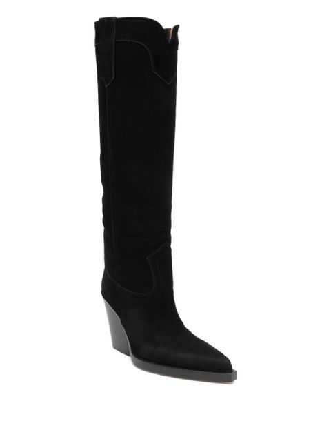 Paris Texas pointed-toe leather boots - Black - zdjęcie produktu nr 2