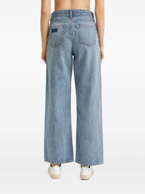 GANNI logo-patch jeans - Blue