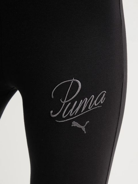 Puma legginsy damskie kolor czarny z aplikacją 688075