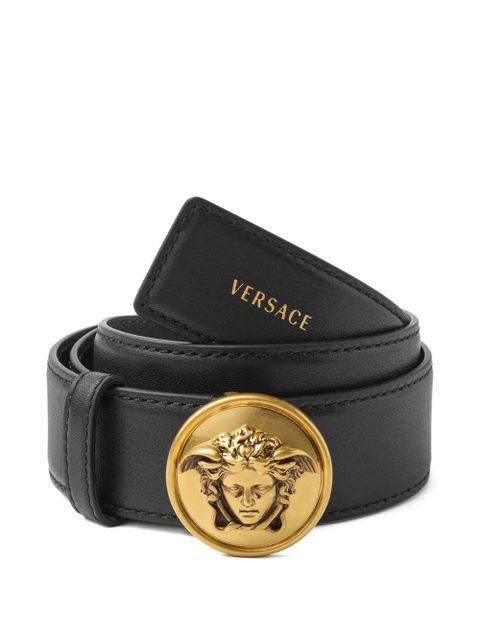 Versace leather belt 3.5 cm - Black - zdjęcie produktu nr 1
