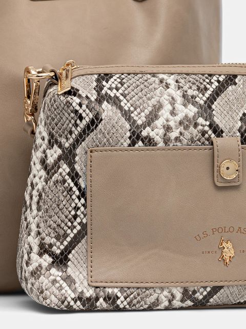 U.S. Polo Assn. torebka dwustronna Axtell Reversible kolor brązowy BIU4A8904WVP