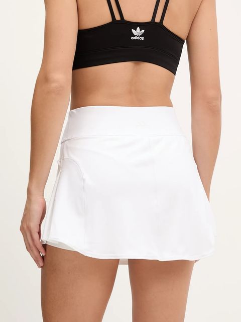 adidas Performance spódnica sportowa Tennis kolor biały mini rozkloszowana JE7102