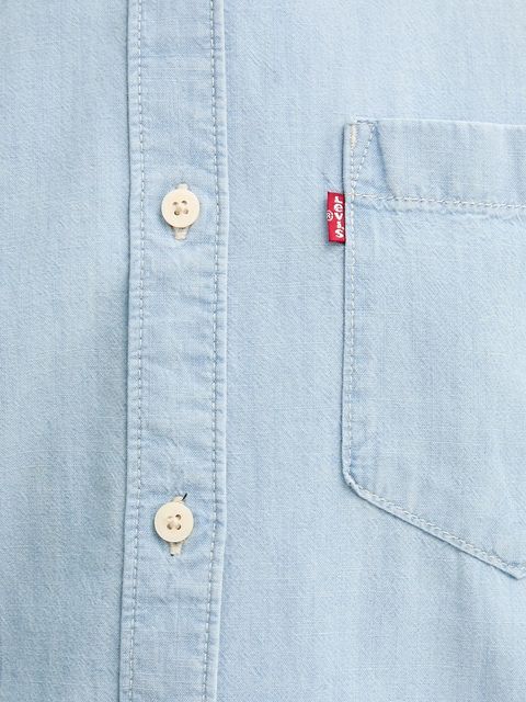 Levi's koszula bawełniana HARLIE NEW BF SHIRT damska kolor niebieski relaxed z kołnierzykiem klasycznym 001HM