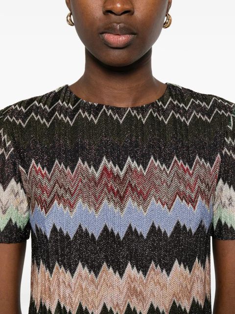 Missoni zigzag short-sleeve mini dress - Black