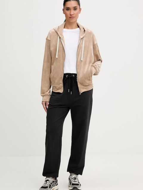 Banana Moon bluza Seachic damska kolor beżowy z kapturem gładka IVY.SEACHIC - zdjęcie produktu nr 2