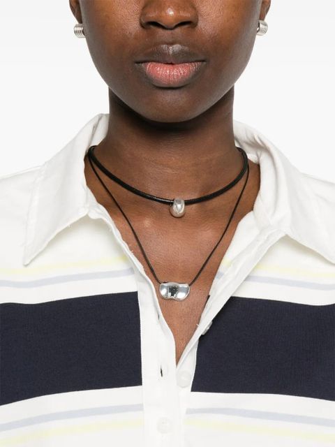 RE/DONE stripe-detail polo top - Neutrals