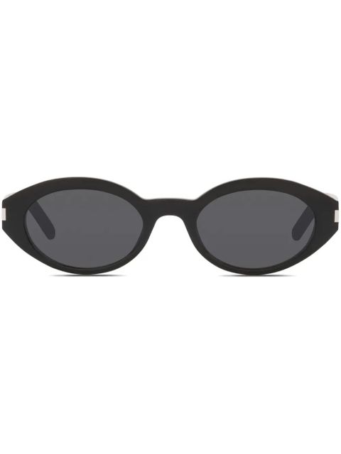 Saint Laurent Eyewear oval-frame sunglasses - Black - zdjęcie produktu nr 1