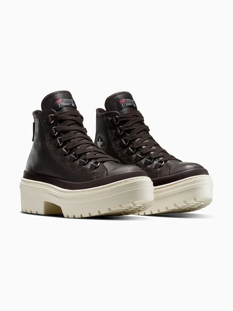 Converse trampki skórzane Chuck Taylor All Star Lugged Heel Cc kolor brązowy A12982C - zdjęcie produktu nr 2