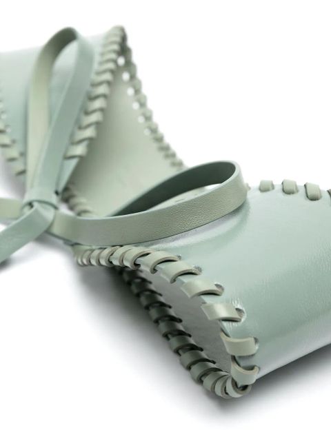 TWINSET tassel-detail leather sash belt - Green - zdjęcie produktu nr 2