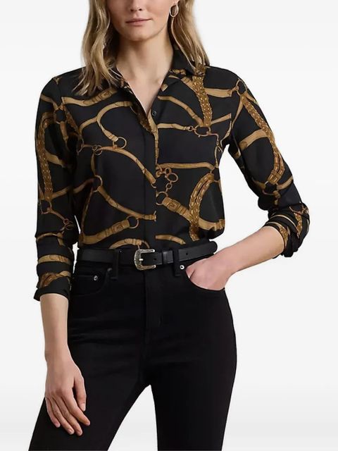 Lauren Ralph Lauren belting-print shirt - Black - zdjęcie produktu nr 1