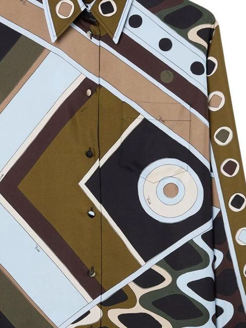 PUCCI geometric-print shirt - Green - zdjęcie produktu nr 2