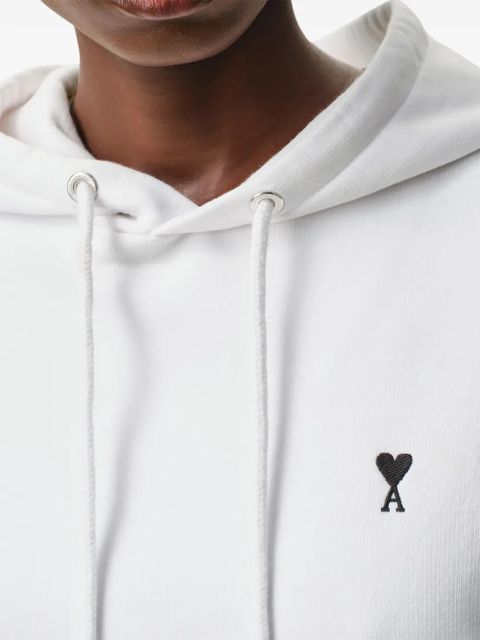 AMI Paris Ami De Coeur heart-logo cotton hoodie - White