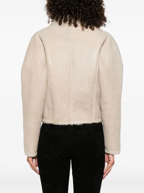 ISABEL MARANT Blondine zip-front shearling jacket - Neutrals - zdjęcie produktu nr 2