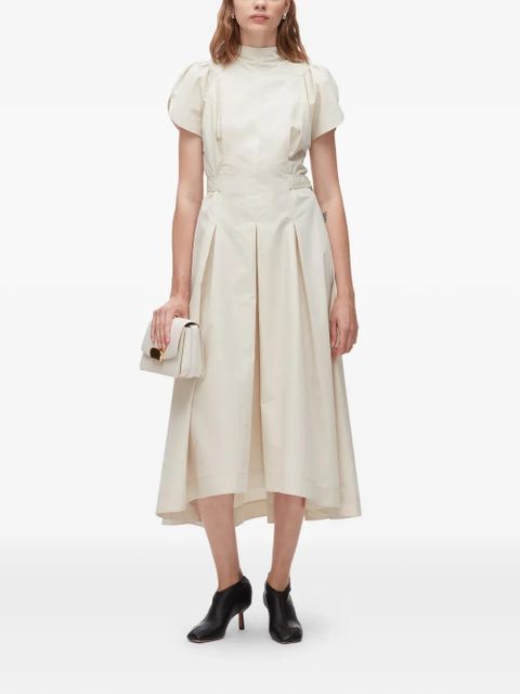 3.1 Phillip Lim puff-sleeves pleated midi dress - Neutrals - zdjęcie produktu nr 2