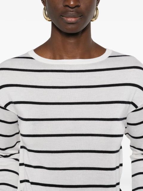 Max Mara striped sweater - White