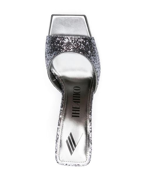 The Attico 85mm Mini Devon sandals - Silver