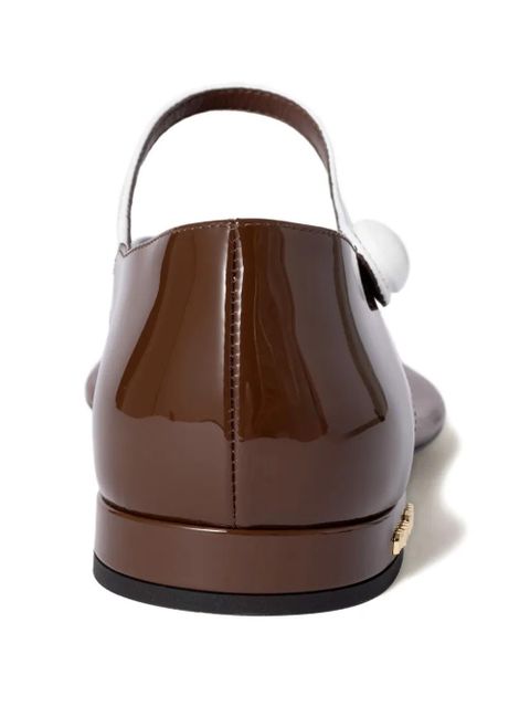 Miu Miu patent-leather sandals - Brown