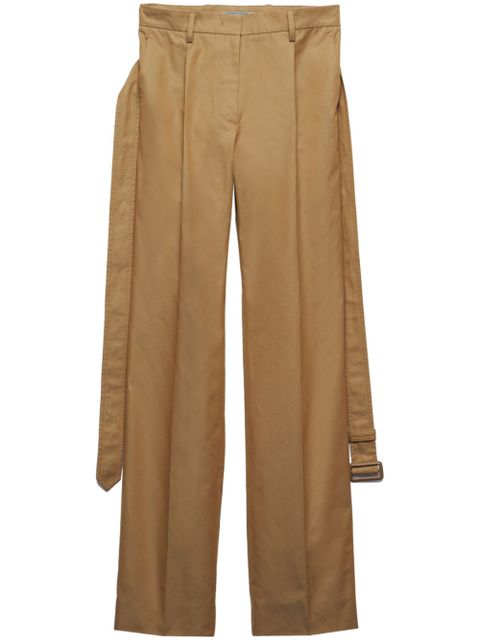 Prada cotton twill trousers - Brown - zdjęcie produktu nr 1