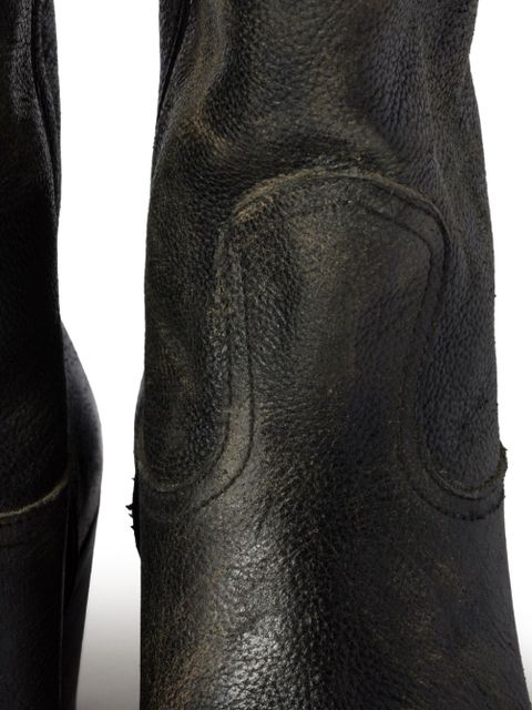 Miu Miu leather boots - Brown