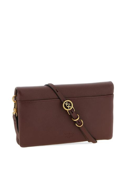 PINKO Love Click padded birds leather clutch bag - Brown - zdjęcie produktu nr 2