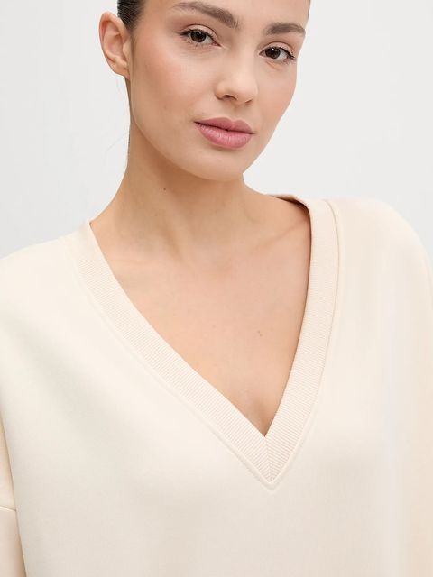 JOYINME bluza sportowa V-Essence damska kolor beżowy gładka V-Essence