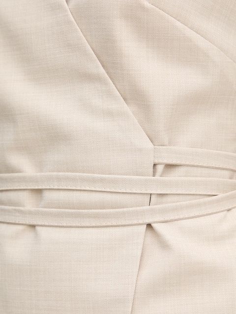 Sandro Ferrone kamizelka kolor beżowy niezapinana S23XBEBAFATA