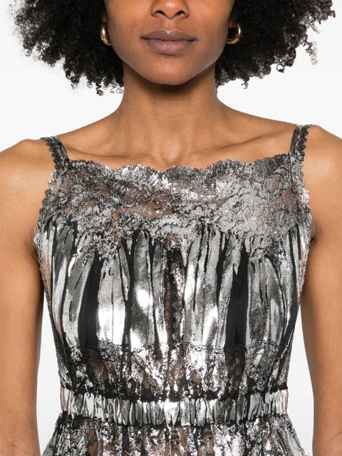 Rabanne metallic tank top - Silver