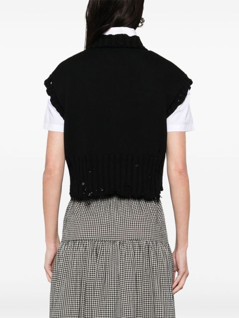 Marni distressed-effect vest - Black