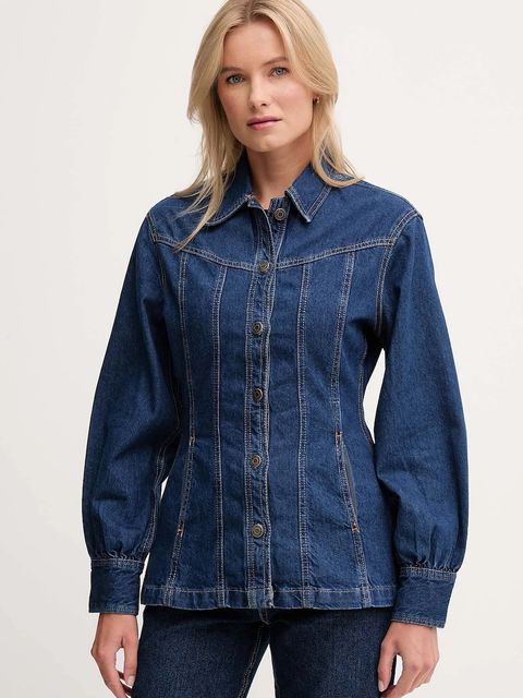 Pepe Jeans kurtka jeansowa kolor niebieski przejściowa PL4024328 - zdjęcie produktu nr 1