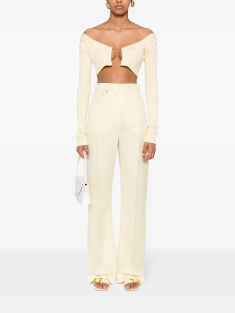 Jacquemus Le Pantalon Sauge flared trousers - Yellow