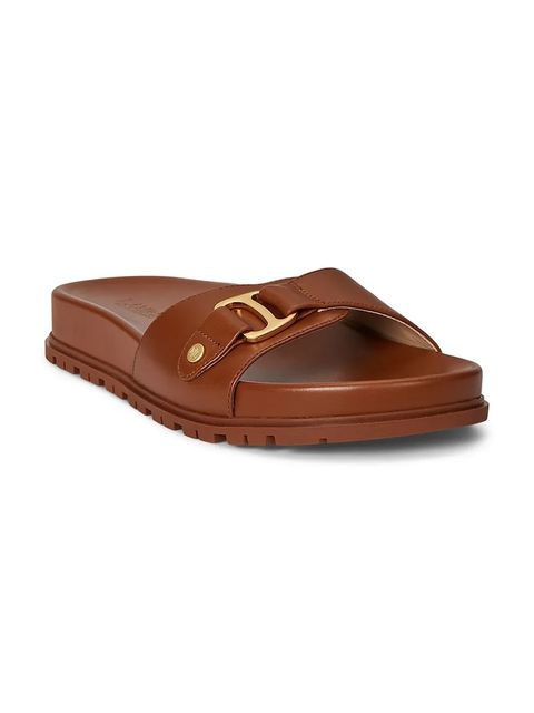 Lauren Ralph Lauren klapki damskie skórzane Tasha Slide - zdjęcie produktu nr 1