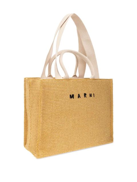 Marni large Basket tote bag - Yellow