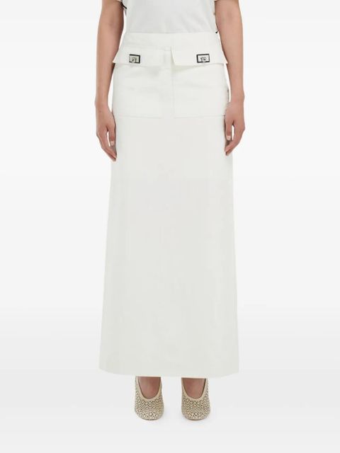Ferragamo flap-pocket midi skirt - White - zdjęcie produktu nr 1