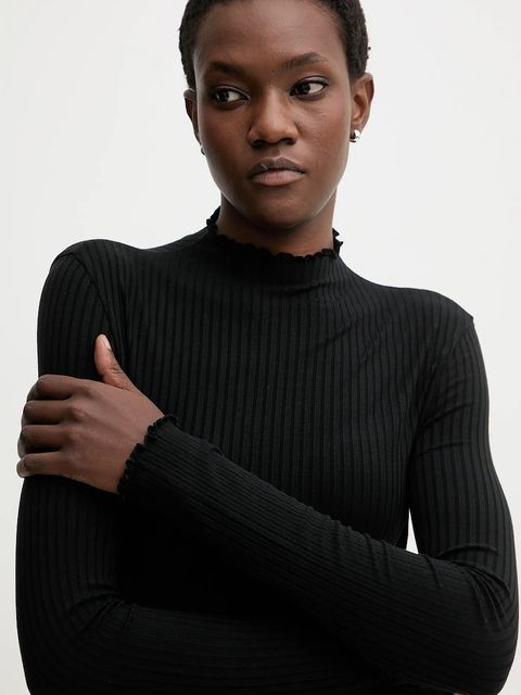 Marc O'Polo longsleeve kolor czarny z półgolfem 5000007536