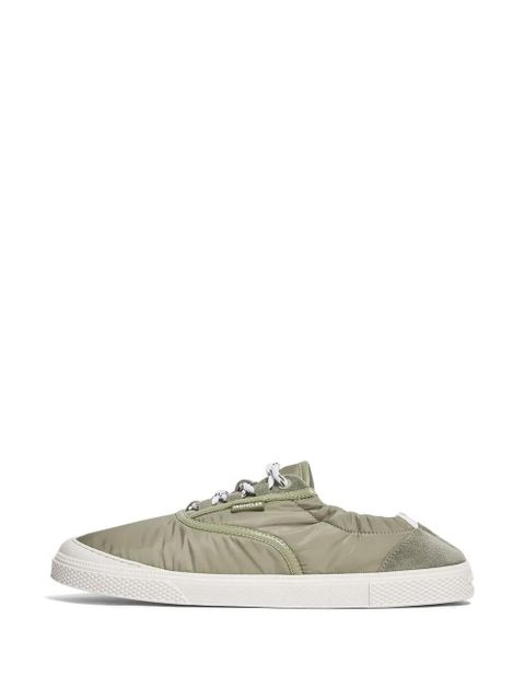 Moncler quilted panelled sneakers - Green