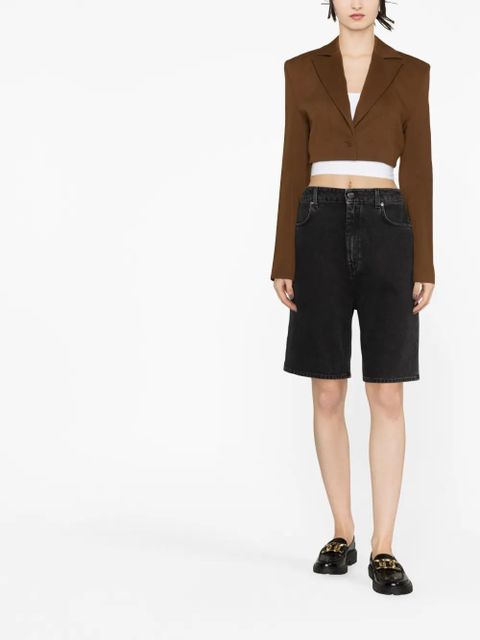 LouLou de Saison washed denim organic cotton shorts - Black - zdjęcie produktu nr 2