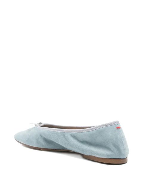 Aeyde Tiby bow leather ballerina - Blue