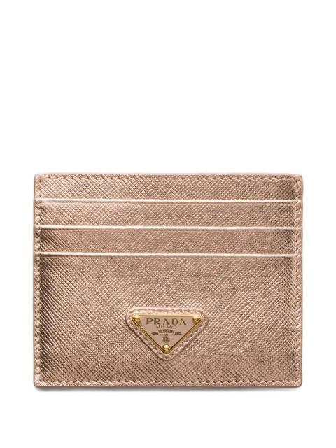 Prada logo-plaque card holder - Neutrals - zdjęcie produktu nr 1