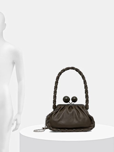 Weekend Max Mara torebka skórzana ALECITO kolor zielony 2615511144600