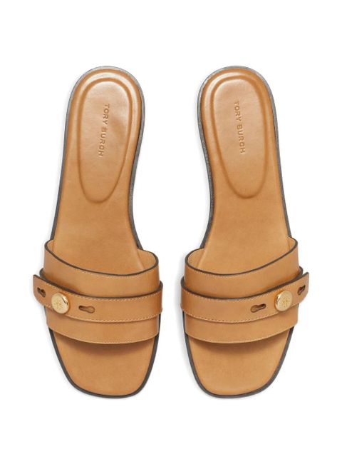 Tory Burch Romy button strap slide - Neutrals