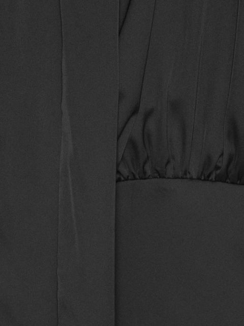 ROTATE BIRGER CHRISTENSEN chiffon long-sleeve maxi dress - Black