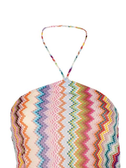 Missoni zig-zag-pattern playsuit - Pink