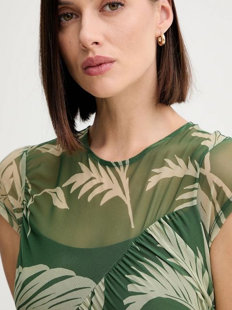 Guess sukienka GRACEY kolor zielony mini dopasowana W5YK66 KBAH2