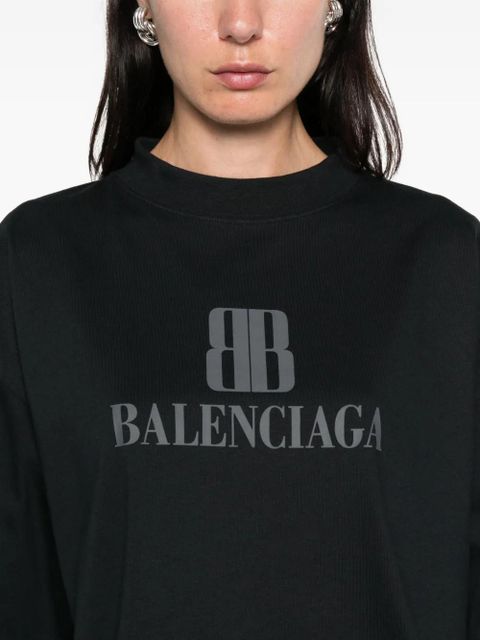 Balenciaga logo-print cotton T-shirt - Black