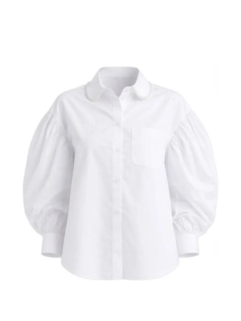 Simone Rocha draped embroideredl shirt - White - zdjęcie produktu nr 1