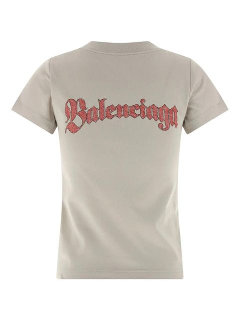 Balenciaga logo-print crew-neck T-shirt - Neutrals - zdjęcie produktu nr 2