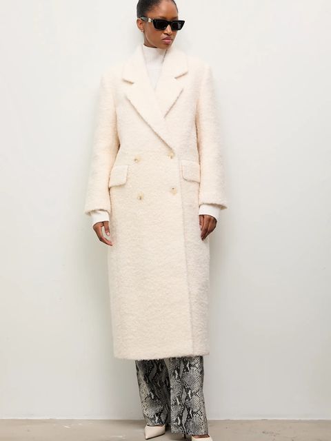 Answear.LAB płaszcz wełniany kolor beżowy