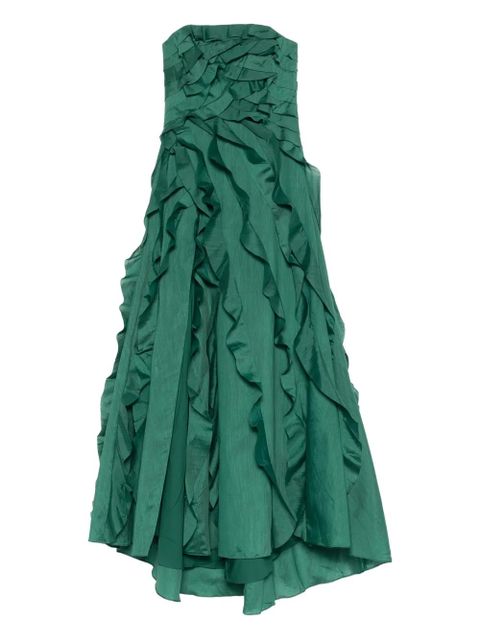 Aje ruffled strapless maxi dress - Green - zdjęcie produktu nr 1