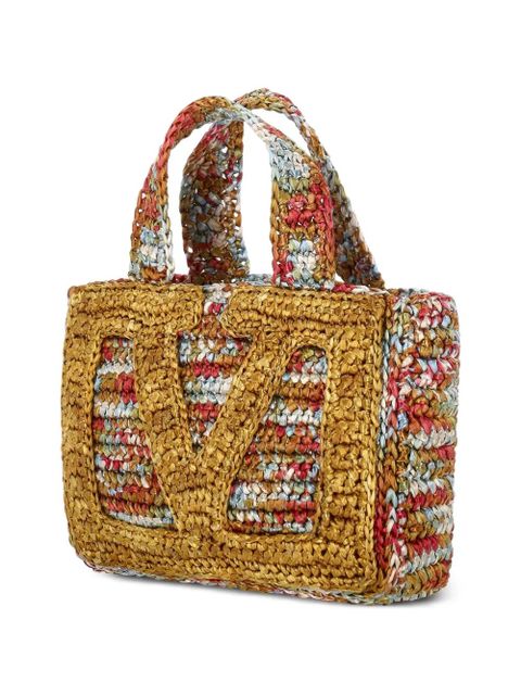 Valentino Garavani woven top-handle tote bag - Gold