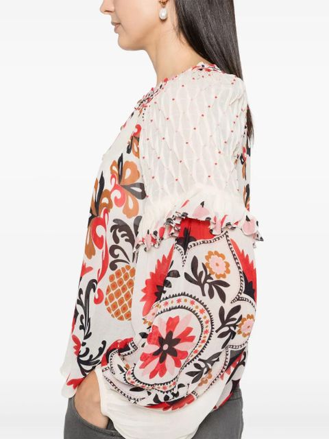 FARM Rio Cashew Mandala blouse - Neutrals